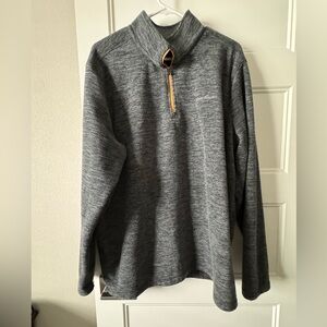 Eddie Bauer Men's Charcoal Zip-Up Sweater